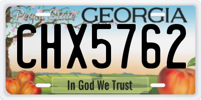 GA license plate CHX5762