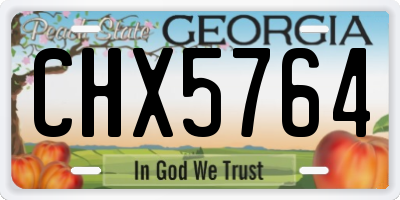 GA license plate CHX5764