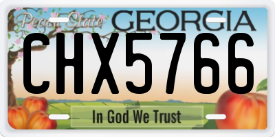GA license plate CHX5766