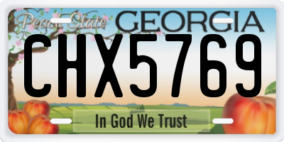 GA license plate CHX5769