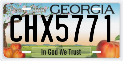 GA license plate CHX5771