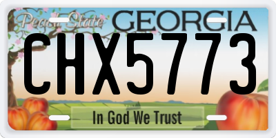 GA license plate CHX5773