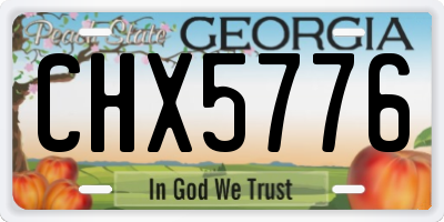 GA license plate CHX5776