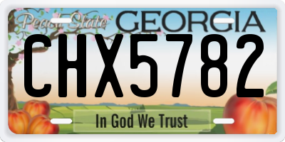 GA license plate CHX5782