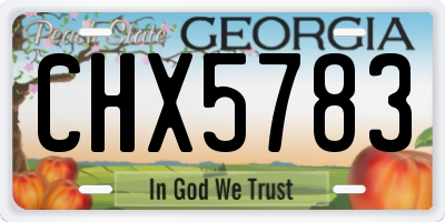 GA license plate CHX5783