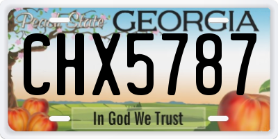 GA license plate CHX5787