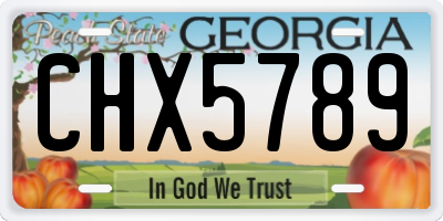 GA license plate CHX5789