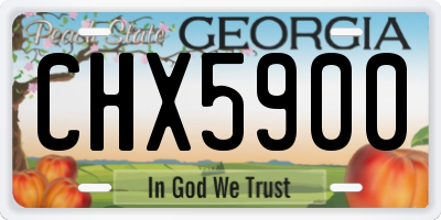GA license plate CHX5900