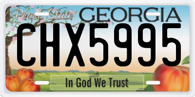 GA license plate CHX5995