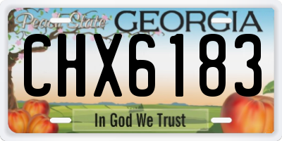 GA license plate CHX6183