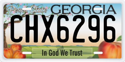 GA license plate CHX6296