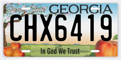 GA license plate CHX6419