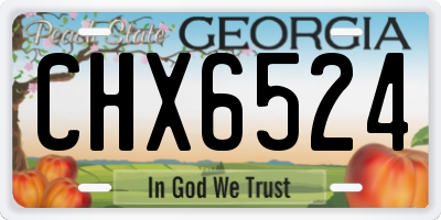 GA license plate CHX6524
