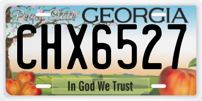 GA license plate CHX6527