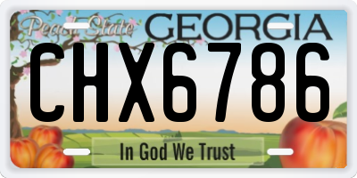 GA license plate CHX6786