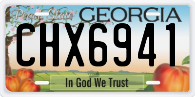 GA license plate CHX6941