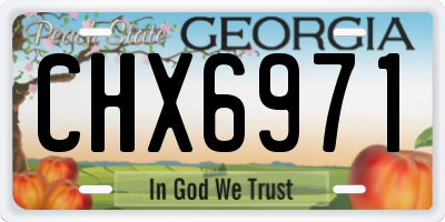 GA license plate CHX6971
