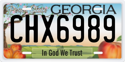 GA license plate CHX6989