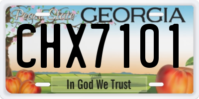 GA license plate CHX7101