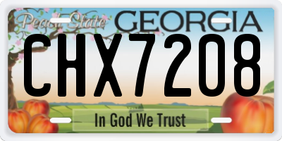 GA license plate CHX7208