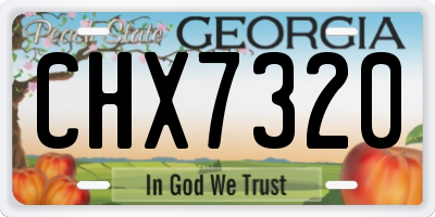 GA license plate CHX7320