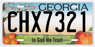 GA license plate CHX7321