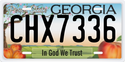 GA license plate CHX7336
