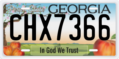 GA license plate CHX7366