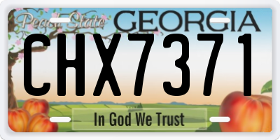 GA license plate CHX7371