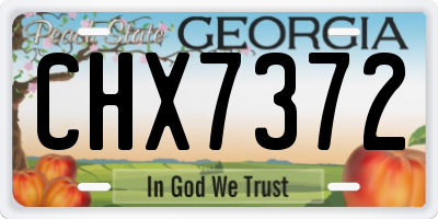 GA license plate CHX7372