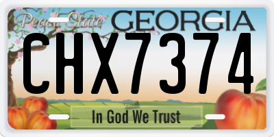 GA license plate CHX7374