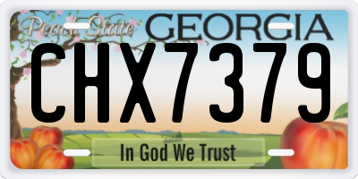 GA license plate CHX7379