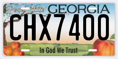 GA license plate CHX7400
