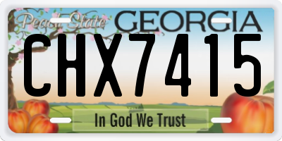 GA license plate CHX7415