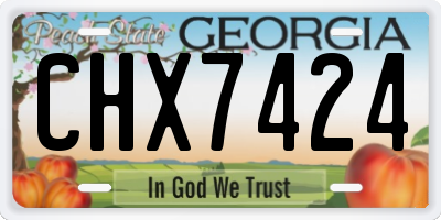 GA license plate CHX7424
