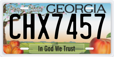 GA license plate CHX7457