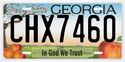 GA license plate CHX7460