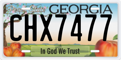 GA license plate CHX7477