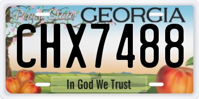 GA license plate CHX7488