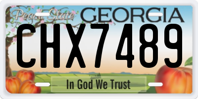 GA license plate CHX7489