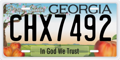 GA license plate CHX7492
