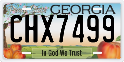 GA license plate CHX7499