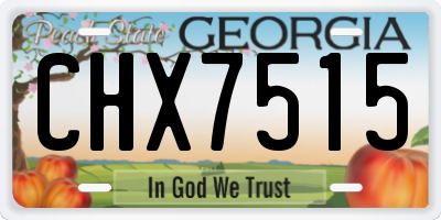 GA license plate CHX7515