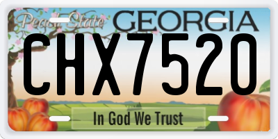 GA license plate CHX7520