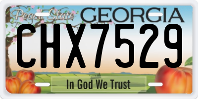 GA license plate CHX7529