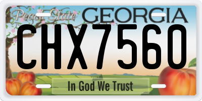 GA license plate CHX7560