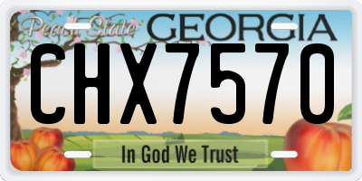 GA license plate CHX7570