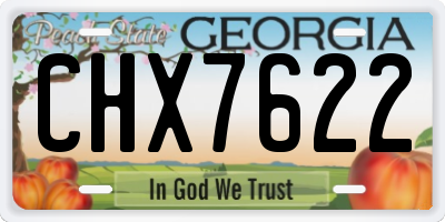 GA license plate CHX7622