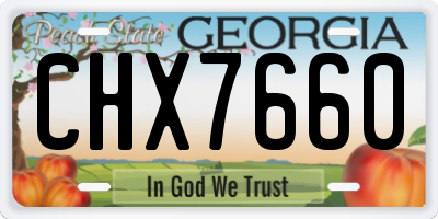 GA license plate CHX7660