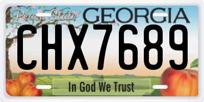 GA license plate CHX7689